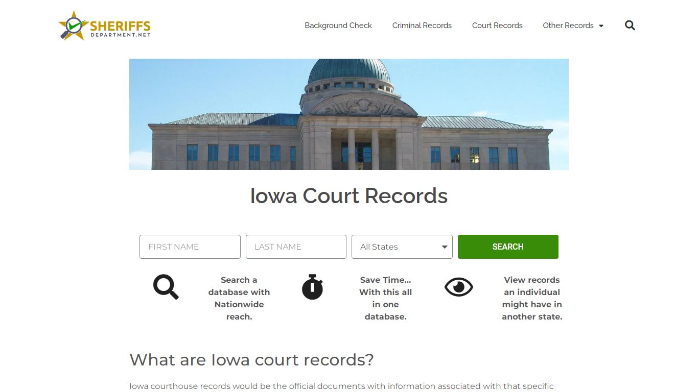 Iowa Court Records: IA Civil and Criminal Case + Docket Search Online